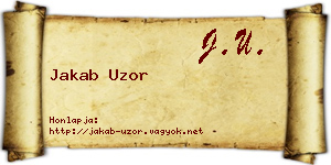 Jakab Uzor névjegykártya